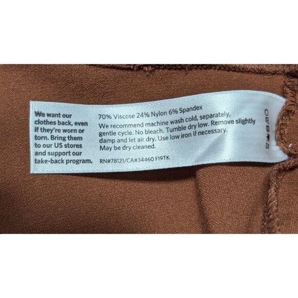 Eileen Fisher Womans Slim Ankle Pants Nutmeg 1X Washable Stretch Crepe Knit NWT - Picture 5 of 16